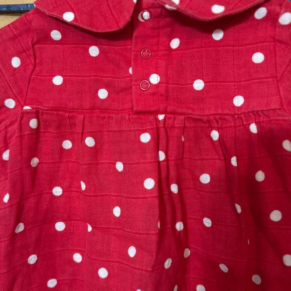 Angel Dear Red Polka Dot Dress 12 18 Months Holiday Outfit - Picture 4 of 5